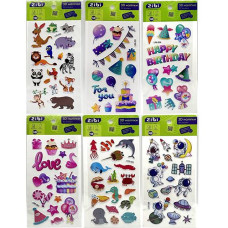 Наклейки 3D в асорт. 18см. ZiBi KIDS Line ZB.63341/46/50/52/53/60/68/69/78/79