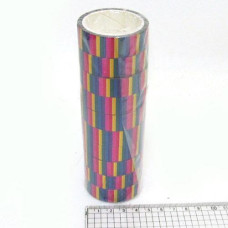 Стрічка клейка декоративна "Веселка" JO 1,5см*5м  3562 (10)