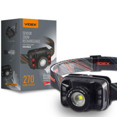 Ліхтарик на голову в кор. акум. Videx 270Lm (white+red) 5000K VLF-H045Z (20)