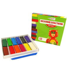 Пластилін восковий "Н.В. Гамма "CRAFT & JOY" 12кол. 144гр зі стеком 331017/Cr (24)