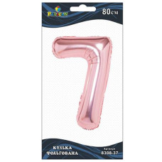 Кулька фольгована "7" Рожеве золото 80см. Pelican 830837 (20)