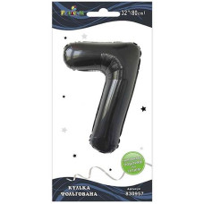 Кулька фольгована "7" Чорна 80см. Pelican 830957 (20)