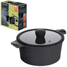 Каструля алюм.  2.5л. "Ringel Zitrone Black" скляна кришка 20*10см. RG-2108-20 BL ЮГ-К (2)