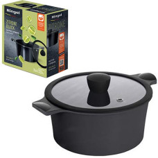 Каструля алюм.  4.2л. "Ringel Zitrone Black" скляна кришка 24*12см. RG-2108-24/1 BL-R ЮГ-К (2)