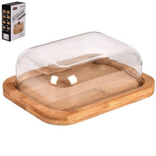 Маслянка в кор. бамбук з акриловою кришкою 13*16*6см. R99948 (1)