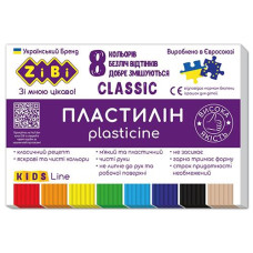 Пластилін ZIBI Kids Line СLassic 8кол. 160гр. ZB 6231 (30)