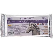 Глина для моделювання, самозастигаюча, біла, 500гр. ZiBi CLASSIC ZB.6291