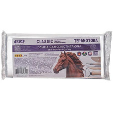 Глина для моделювання, самозастигаюча, теракотова, 500гр. ZiBi CLASSIC ZB.6292