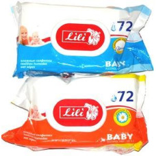Серветка волога  72шт. "LILI" з клапаном в асорт. БарОС (18/20)
