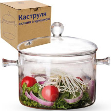Каструля скляна 1.5л. з кришкою 30050-1 SnT (12)