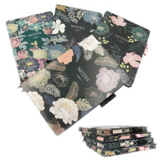 Блокнот на кнопці 15*21см. "Flowers" 80арк. mix4 6600-32 (12)