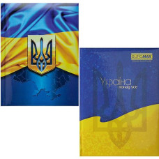 Блокнот А5, 80арк. кліт. тверда обкл. "UKRAINE" синя BM.24582101-03/08 (1)