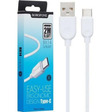 Кабель зарядний Borofone (USB-Type-C) 3.0A. 2.0м. TPE BX14 (1)