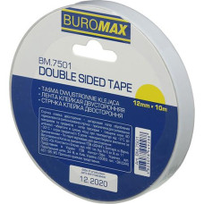 Стрічка клейка BUROMAX двохст. 12мм*10м. бухта 7501 (72)