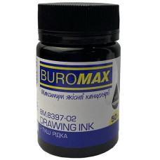 Туш BUROMAX 50мл чорна  BM.8397-02  (20)