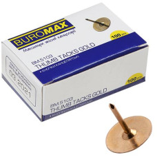 Кнопки BUROMAX жовті за 100шт. 5103 (1/10/500)