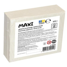 Пластилін скульптурний білий 400г Maxi  MX60258 (1)