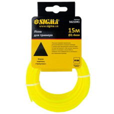 Ліска для тримера трикутна D2.4мм. 15.0м. "SIGMA" 5621041 (40)