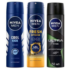 Дезодорант аерозоль для чоловіків "Nivea" 150мл. в асорт. (1)