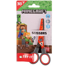 Ножиці YES дитячі 13см. "Minecraft" з принтом на лезі, червоні 480424 (1/12)