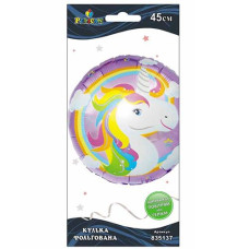 Кулька фольгована "Єдиноріг фіолетовий" 45см. Pelican 835137 (10)