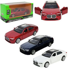 Машинка в кор. метал. інерц. "Автопром BMW i7 G70" відкриваються двері 17*7*8см. 3кол. 10012 (24)