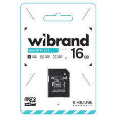 Карта пам'яті Wibrand microSDHC (UHS-1) 16GB class 10. WICDHU1/16GB-A (1)