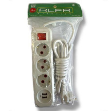 Подовжувач  5.0м. 3 гнізда + 2шт. USB-порти 305 OSM (60)
