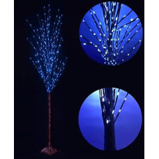 Дерево 225LED 150,0см. коричневий стовбур, синій колір 1891-02 (1/20)