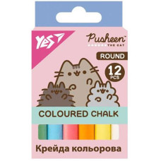 Крейда кол. YES 12шт. кругла "Pusheen" 400556 (1/24)