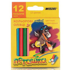 Олівці кол Marco Пегашка 12к скорочені, шестигранні 1010H-12СВ (12/240) FRM