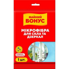 Серветка для скла та дзеркал. мікрофібра "Бонус "Файний бонус" 2368 (40)