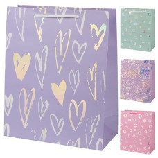 Пакет подарунковий паперовий "Pastel" 26*32*12см. мікс. кол. R40748-M (480)