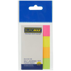 Стікер BUROMAX закладки паперові 50*20мм NEON асорті  BM 2330-98 (1)