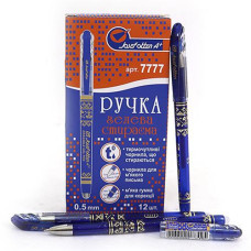 Ручка пише-стирає гелева J.Otten 0.5мм. 12шт. СИНЯ 7777BL (12/1728)