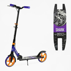 Самокат 2-х коліс. алюм. сталь "Best Scooter Shark" PU20см. ручны гальм. аморт. SH-10042 (4)