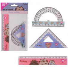 Набір лінійок YES 15см. 3 предмета "Pusheen" 370688 (50)
