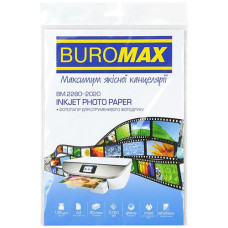 Фотопапір глянцевий А4 20арк. самоклеючий 135гр. BUROMAX BM.2280-2020 (1) &&
