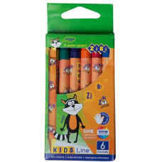 Олівець восковий 6кол. ZIBI ZB 2480 (48)