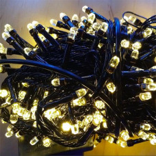Гірлянда 200LED "Кристал" 13.0м. чорний дріт. теплий білий колір 1282-07 (100)