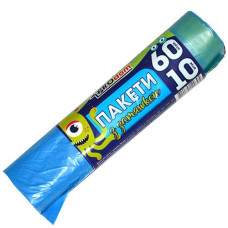 Пакет для сміття  60л/10шт. на зав'язках "Продом" 20025 АППТ (40)