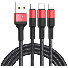 Кабель зарядний Hoco (USB-IP-Micro-Type-C) 2.0A. 1.0м. X26 (1)