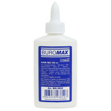 Клей ПВА BUROMAX 100мл. з ковпачком-дозатором JOBMAX  BM.4852 (1/104)