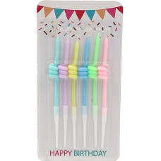 Свічка для торта "Happy birthday" 6шт. J.Otten  9391 (50)