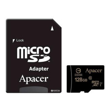 Карта пам'яті Apacer microSDHC 128GB UHS-I U1+adapter AP128GMCSX10U1-R (1)