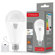 Лампочка акум LED 10 Вт E27"TITANUM" з 2-ма акумуляторна 4000K TL-EMA80-12274 (1)