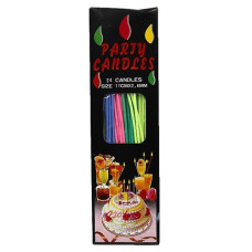 Свічка для торта "Party Candles "Коктельна" 24шт. 15см. мікс. кол. 9204 / 868205 (24)