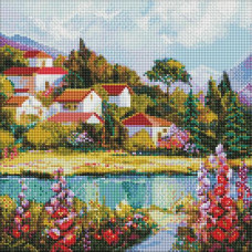Алмазна мозаїка 40*40см. "Затишна гавань" AMO7659 Ideyka (1)