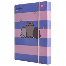 Папка для зошитів YES В5 на резинці Pusheen картонна 24*18*3см 500245 (1/12)