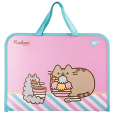 Портфель пластиковий А4 на блискавці Yes Pusheen Stormy FC 35*26*3см 492238 (1/12)